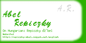 abel repiczky business card
